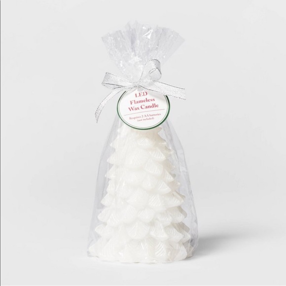 Target 4” x 6.625” LED Tree Candle Cotton White